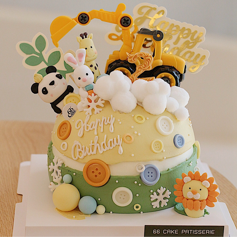 小动物蛋糕装饰熊猫小兔子