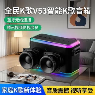 全民K歌V53音响一体麦克风家用K歌蓝牙音箱+腾讯视频超级影视会员