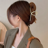 高级感金属抓夹女大号后脑勺鲨鱼夹2025新款 高端夹子头饰发夹发卡