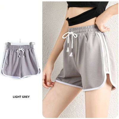 Casual high waisted loose shorts for women休闲高腰宽松短裤女