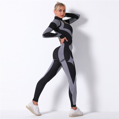Tights 2-piece running suit fitness pants2件套运动服健身裤