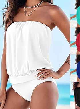 Top Plus Size Bikini Women's Swimwear上衣加大码比基尼女泳衣