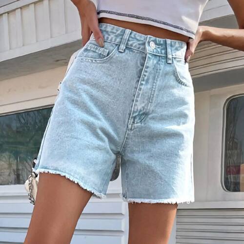 Cowboy loose high waisted shorts for women牛仔宽松高腰短裤女