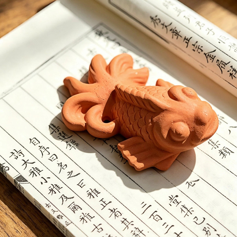 闽南红砖金鱼茶宠摆件冰箱贴