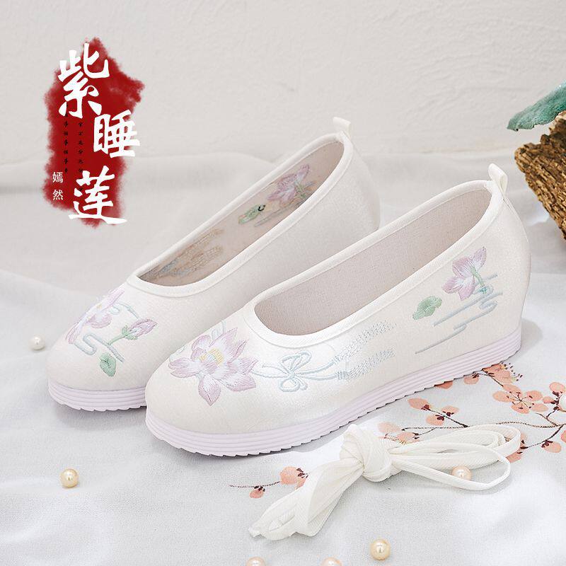 老北京布鞋女中国风单鞋复古风千层底软底搭配汉服古装绣花鞋休闲