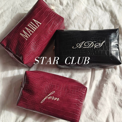 STAR CLUB定制名字化妆包白女便携式大容量旅行洗漱包收纳包ins风