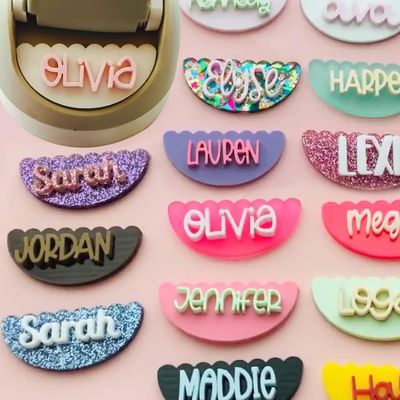 Owala 杯盖标签底板Tumbler tags个性化姓名一件定制