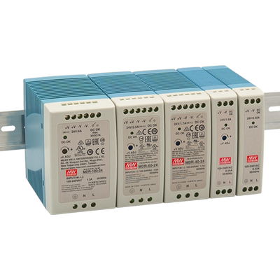 正品明纬导轨式开关电源MDR系列