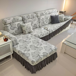 2025新款三座一贵妃沙发套罩全包卍能防滑四季通用弹力防猫抓盖布
