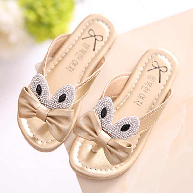 Pantoufles enfants en similicuir pour été - semelle tendon - Ref 986147 Image 1