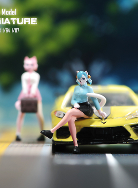 VM1/87/64/43/24猫科福瑞3微缩场景微拍摄影车模型搭配手办小人偶