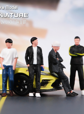 VM 1/87/64/43/24/18 速度与激情微缩场景模型搭配手工涂装小人偶