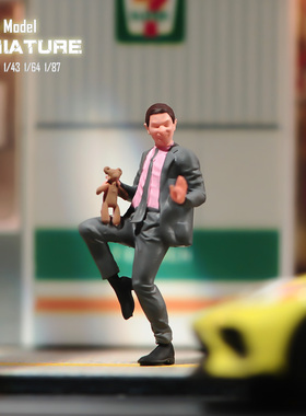 VM1/87/64/43/24/18憨豆先生微缩场景微拍摄影车模型搭配手办人偶