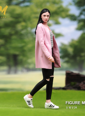 VM 1/24/18 风衣女孩精涂微缩场景模型搭配手工涂装小人偶