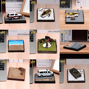 VM 1/64 多款地台场景微缩模型高达人偶手办机甲车模摆件树脂底座