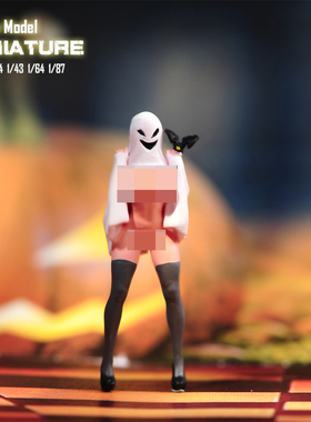 VM 1/87/64/43/24/18 万圣节系列-幽灵娘微拍摄影车模型搭配人偶