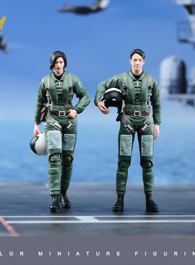 VM 1/24/18 现代战机飞行员 精涂微缩场景模型搭配手工涂装小人偶