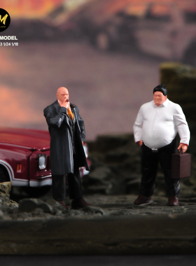 VM 1/87/64/43/24/18 悍匪微缩场景模型搭配手工涂装小人偶模型