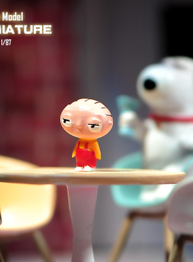 VM1/87/64/43恶搞之家饺子微缩场景微拍摄影车模型搭配手办小人偶