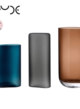 土耳其nude努德水晶玻璃进口花瓶摆件客厅插花轻奢高级感透明花瓶