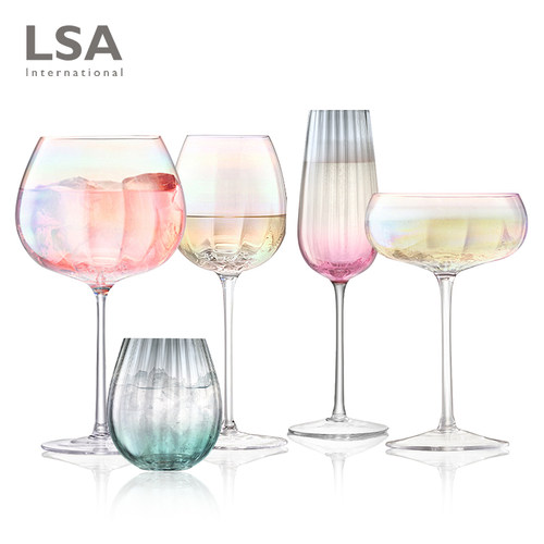 英国LSA珍珠系列彩虹葡萄酒杯