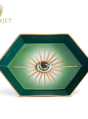 L'OBJET 欧洲进口Lito独具慧眼圆盘系列欧式家用彩色陶瓷西餐盘