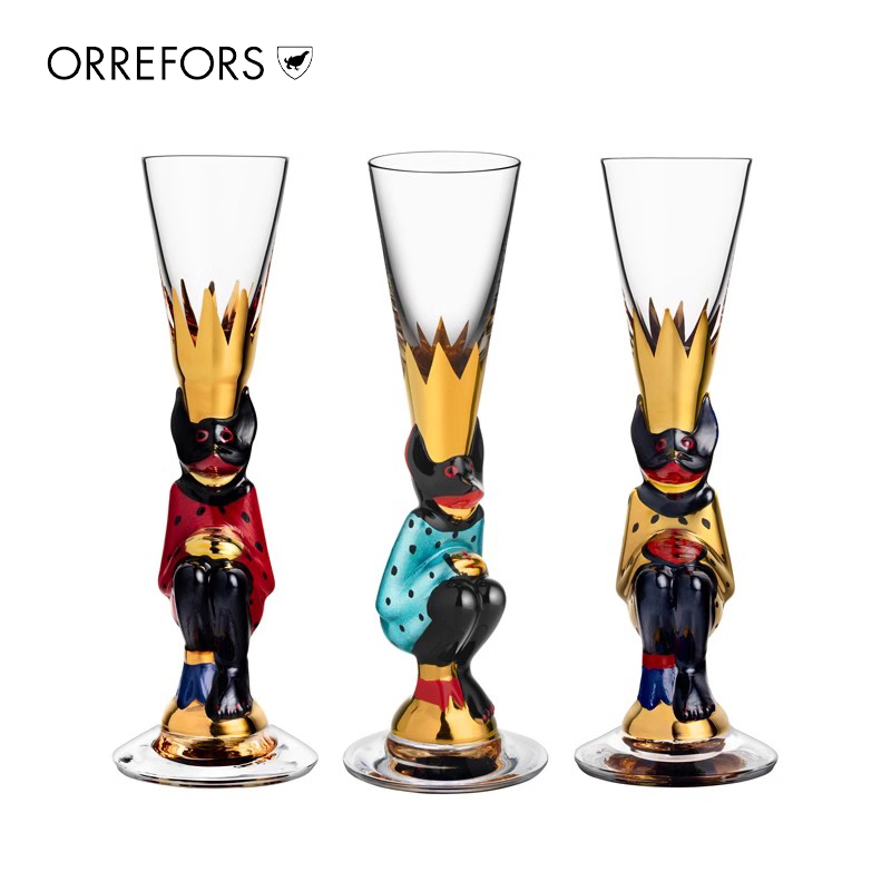 瑞典orrefors诺贝尔将酒杯