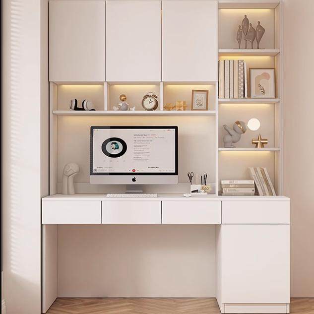 书桌书架一体家用书桌学习桌小户型电脑桌实木板书柜可定制,住宅家具,书桌,淘宝优惠券,粉丝福利购,淘宝优惠卷