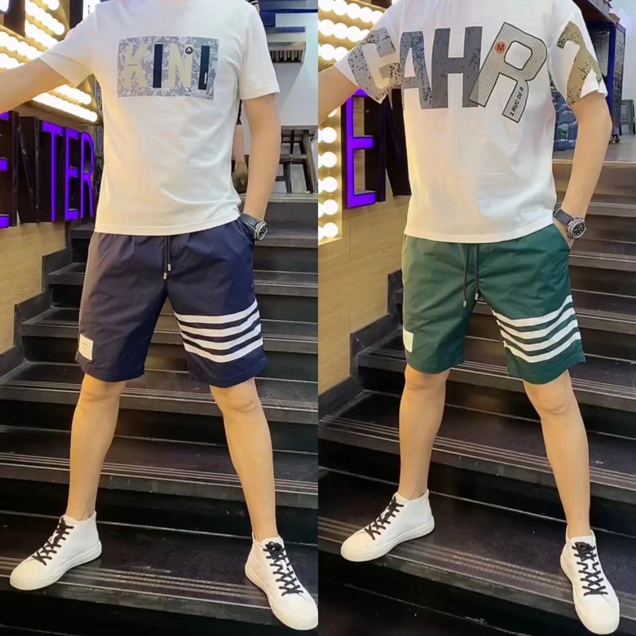 男士夏季薄款休闲短裤运动五分裤