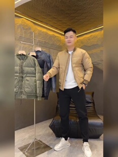 9806冬季新款男士羽绒短款立领轻薄修身保暖上衣男装羽绒外套男潮