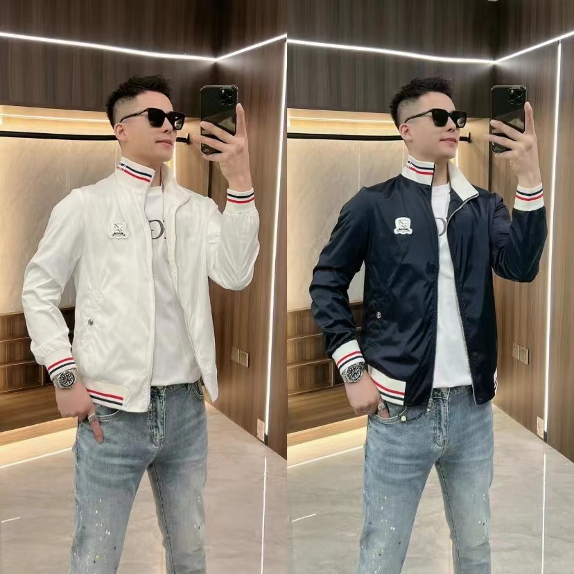 23028夏季薄款男士立领夹克外套潮流修身百搭防晒服舒适上衣帅气