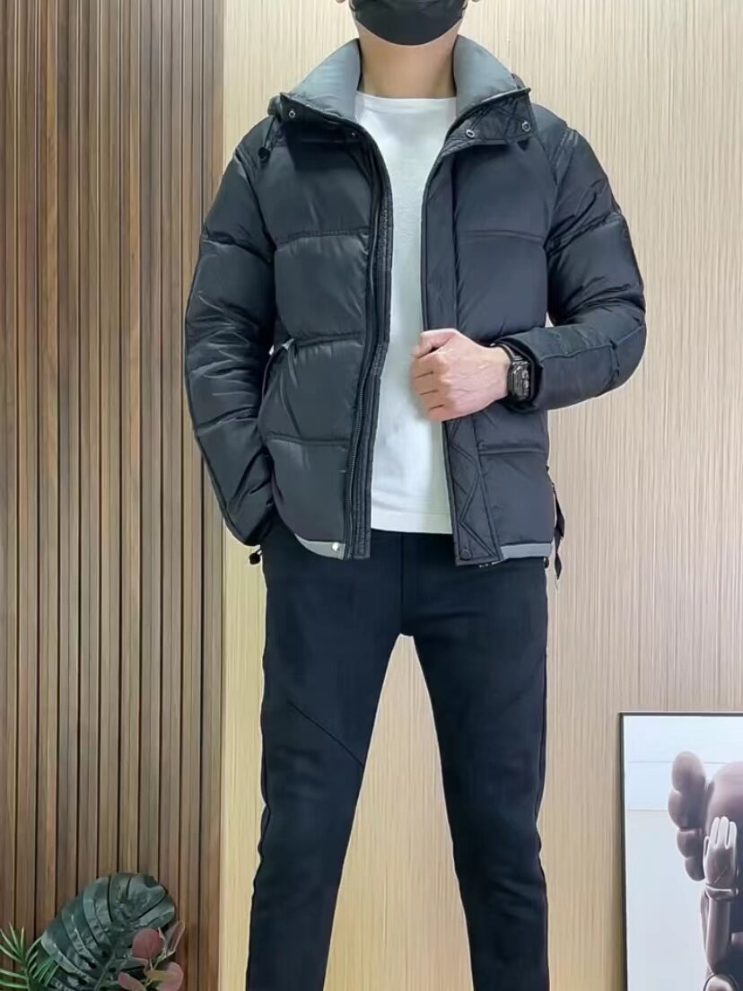 冬季男士加厚连帽棉服百搭通勤