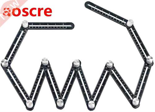 Multi Angle Measuring Ruler 12-sides Alloy Angle Finder Temp