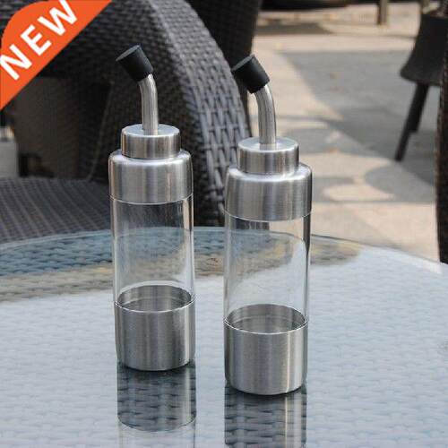 1/2pcs Stainless Steel Oil Can Visual Leak Proof Sauce