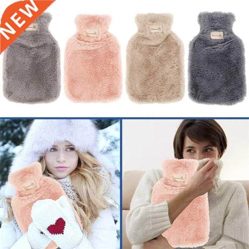800/1800ml Plush Faux Fur Hand Warmer Wnter Hot Water Bottl