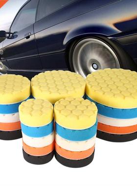 5Pcs Set Car Waxing Buffing Sponge Pad 3/4/5/ Inch Auto Care