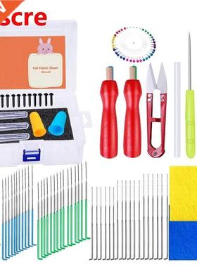 95Pcs Needle Felting Tools Kit with 8 Needles Foam Mat Scis