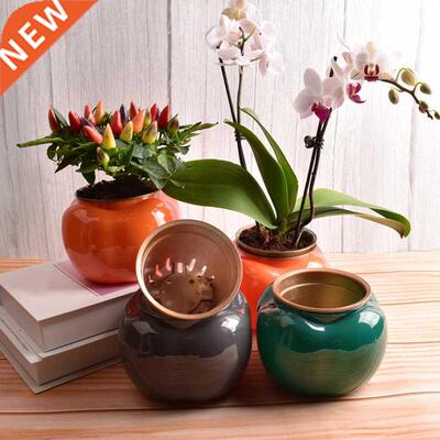 Mini Plastic Plant Flower Pots Colorful Imitation Ceramic