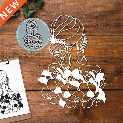 Crazyclown FLOWER LADY Metal Cutting Dies Stencils for  S