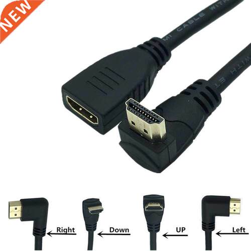 HDMI-compatible 2.0 Extension Cable Rig Angled Elbow HDMI