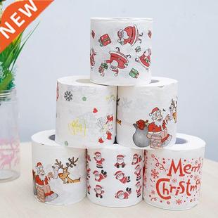 1Roll Christmas Toilet Roll Paper Home Santa Claus Bath Toil