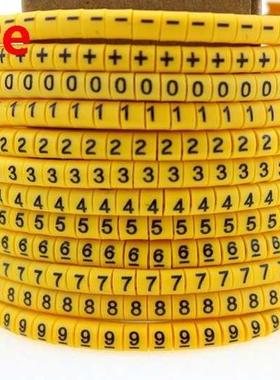 EC-3 Soft PVC Power Wire Number Marker Set No. 0 ~ 9 + - Cab