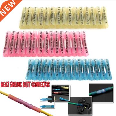 10/20/25/50PCS Heat Shrink Terminals Insulated Butt Electric