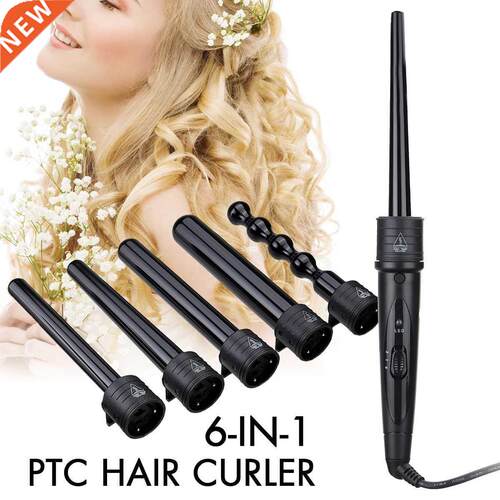 6 in 1 Professional Ceramic Hair Curler Rotating Curling Iro