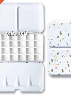 Cartoon 20/24 Half Pans Empty Palette Case Painting Storage