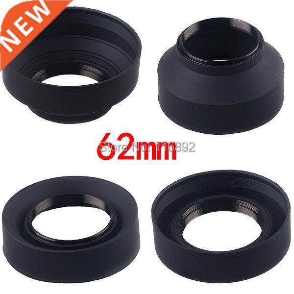 62mm 3-Stage 3 in1 Collapsible Rubber Foldable Lens Hood 62m
