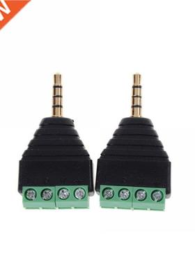 New 3.5mm Stereo Male Plug to AV Screw Video Balun Terminal