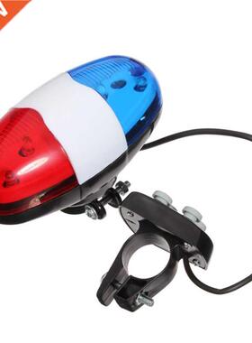 Bicycle 6 Flashing LED 4 Sounds Police Siren Trumpet Horn Be
