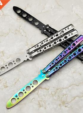 New Ranbow Color Stanless Steel Knfe Butterfly Tranng K