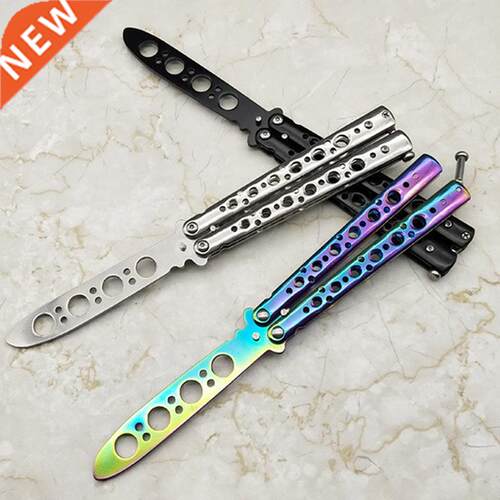 New Ranbow Color Stanless Steel Knfe Butterfly Tranng K
